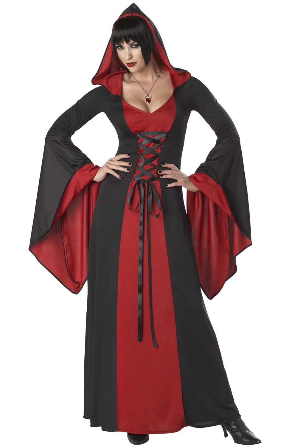 Deluxe Hooded Robe Adult Costume (Red) 3 Deluxe Hooded Robe Adult Costume (Red)