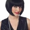 Flapper Costume Wig - Black -Purecostumes Store 70098 full 1