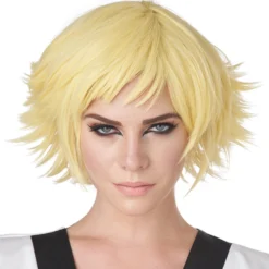 Feathered Cosplay Adult Wig (Yellow)