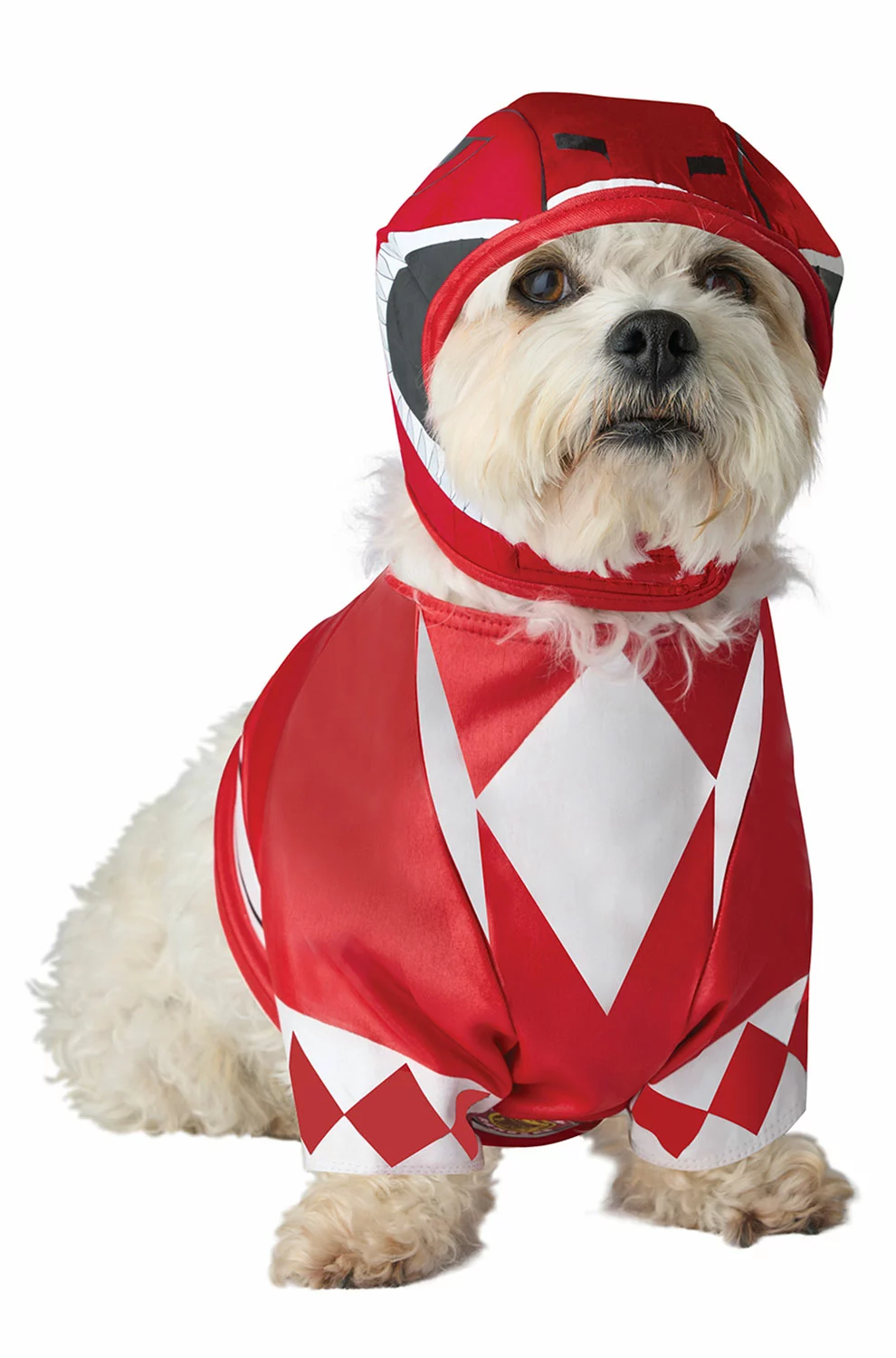 Red Power Ranger Pet Costume 3 Red Power Ranger Pet Costume