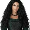Renaissance Maiden Adult Wig (Black) -Purecostumes Store CC7020 045 full 1