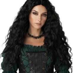 Renaissance Maiden Adult Wig (Black)