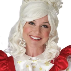 Mrs. Claus Wig And Bun Clip