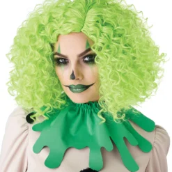 Corkscrew Clown Curls Wig (Green)