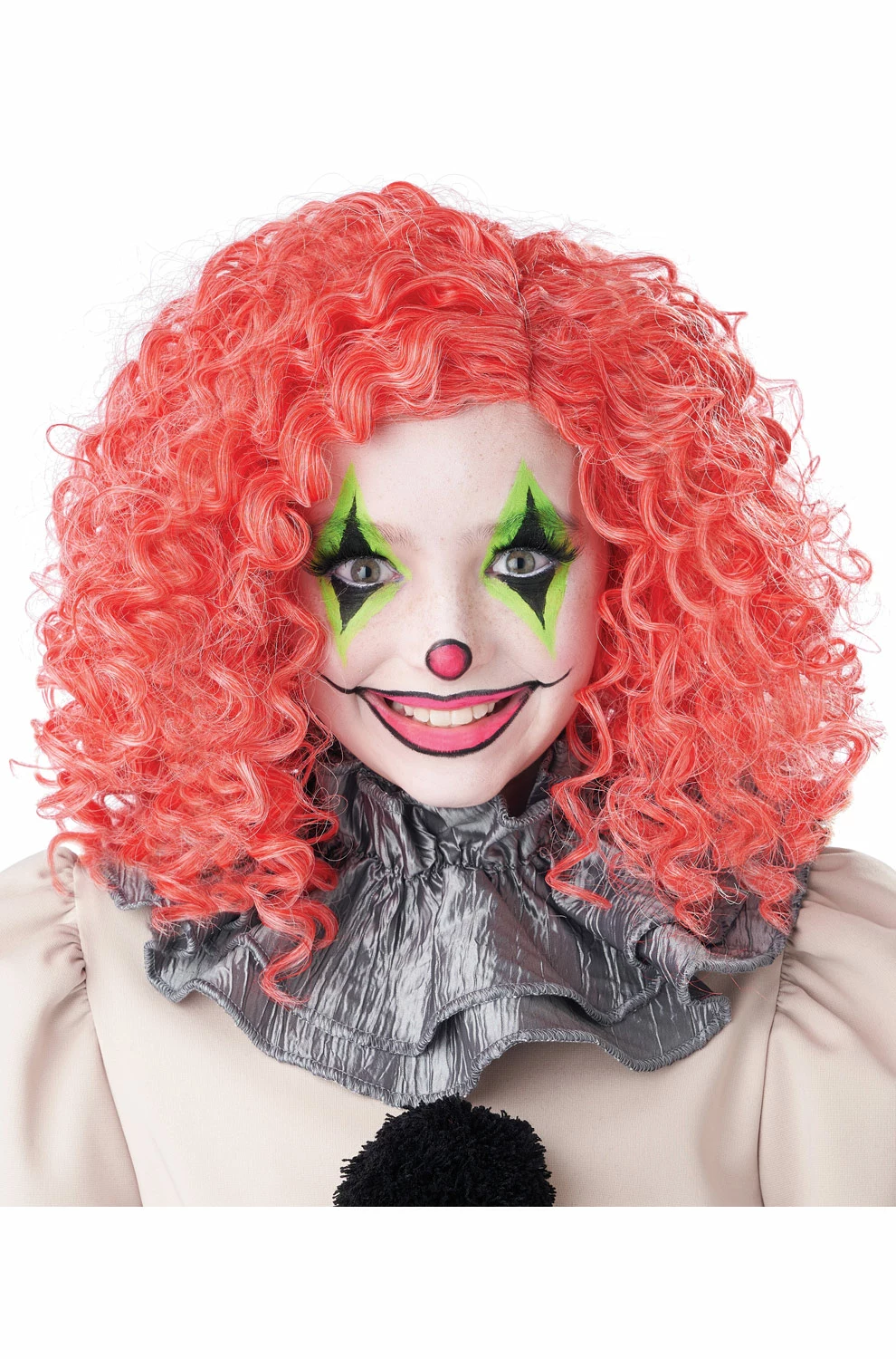 Glow In The Dark Curly Clown Wig 3 Glow In The Dark Curly Clown Wig