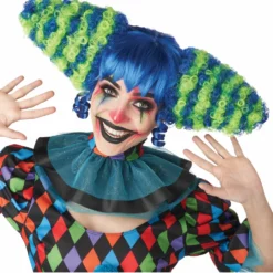 Funhouse Clown Wig (Blue/Green)