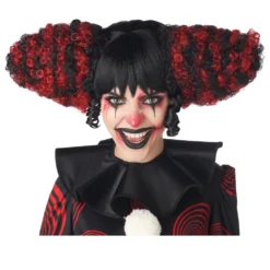 Funhouse Clown Wig (Black/Red)
