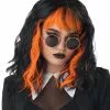 Cute N Crafty Adult Wig (Electric Orange) -Purecostumes Store CC7022 073 full 1
