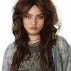 90'S Grunge Rocker Adult Wig (Brunette) 1 90'S Grunge Rocker Adult Wig (Brunette) -Purecostumes Store CC7022 081 full 1
