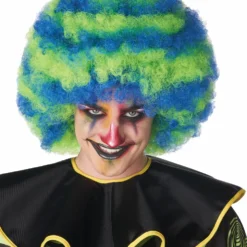 Spiral Clown Wig (Blue/Green)