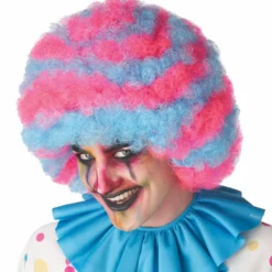 Spiral Clown Wig (Blue/Pink)