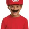 Mario Elevated Child Hat And Mustache -Purecostumes Store D146339 full 1