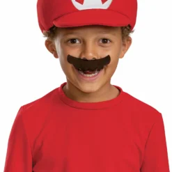 Mario Elevated Child Hat And Mustache