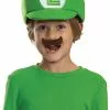Luigi Elevated Child Hat And Mustache -Purecostumes Store D146379 full 1