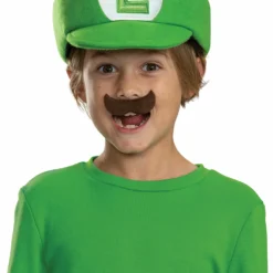 Luigi Elevated Child Hat And Mustache
