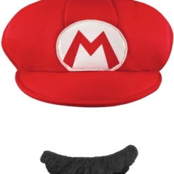 Mario Adult Hat And Moustache