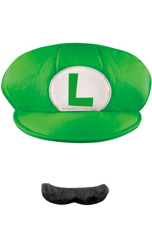Luigi Adult Hat And Moustache 3 Luigi Adult Hat And Moustache