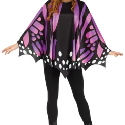 Purple Butterfly Wing Poncho Adult Costume