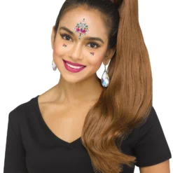 Genie Pony Tail Wig (Brunette)