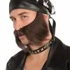 Bad Biker Beard (Brown) -Purecostumes Store FM71081 full 1