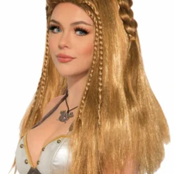 Viking Female Warrior Wig (Brown)