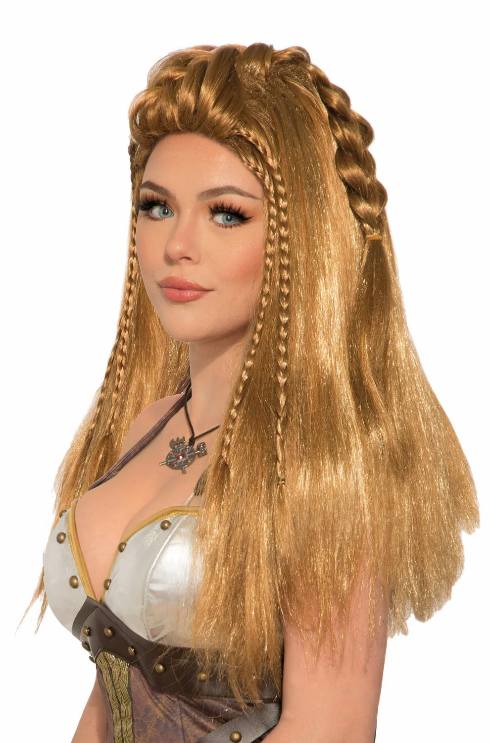 Viking Female Warrior Wig (Brown) 3 Viking Female Warrior Wig (Brown)