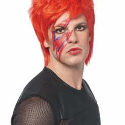 Glam Rocker Wig (Neon Orange)