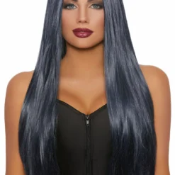 Extra-Long Straight Wig (Midnight Blue)