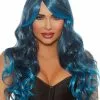 Long Wavy Ombre Layered Wig (Steel Blue/Bright Blue) -Purecostumes Store G11350 full 1
