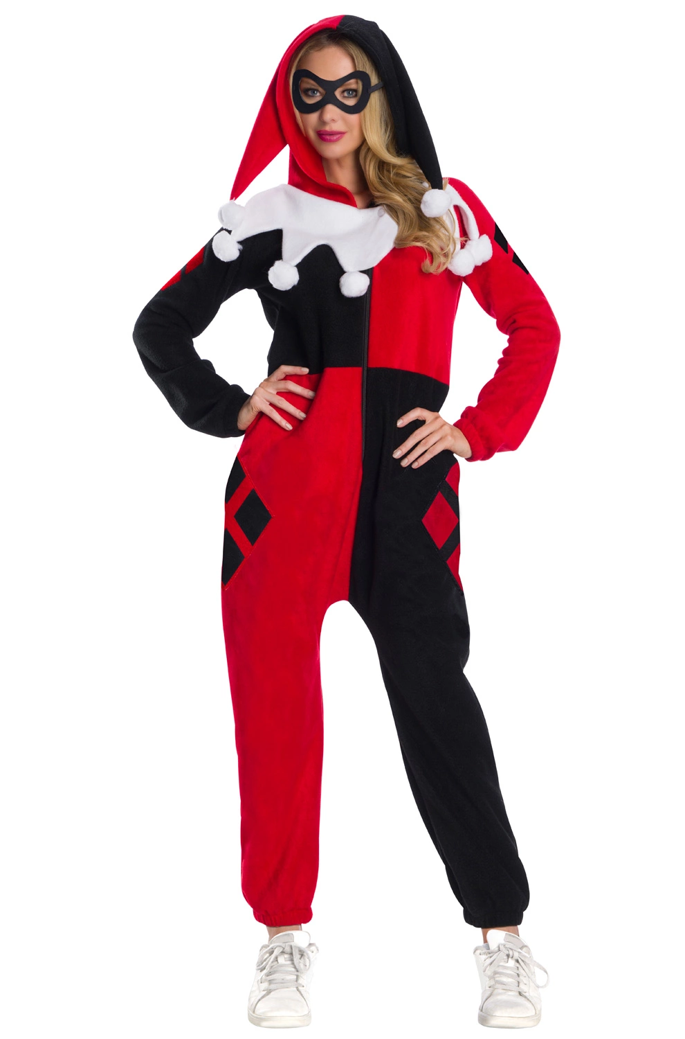 Harley Quinn Onesie Adult Costume 3 Harley Quinn Onesie Adult Costume