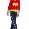 Wonder Woman Onesie Adult Costume 1 Wonder Woman Onesie Adult Costume -Purecostumes Store R700571 full 1